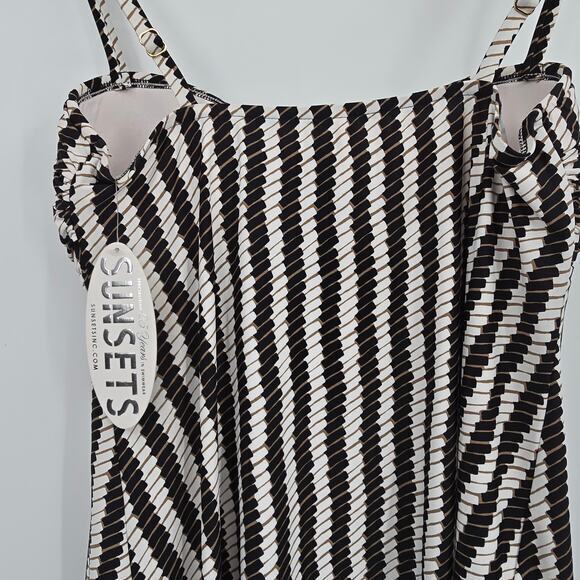 NEW Sunsets Women's Swimwear Dress Coverup Mini Dress Swimsuit Black Size‎ Large - Picture 4 of 12